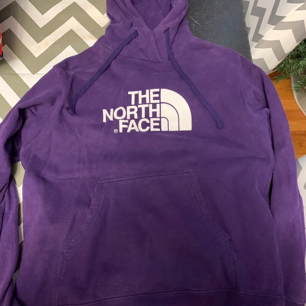 The North Face womens purple logo hoodie